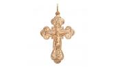 Золотой православный крестик с распятием Эстет 01R010007