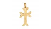 Золотой армянский крестик без распятия Эстет 01R030786