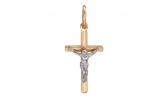 Золотой православный крестик с распятием Эстет 01R060592