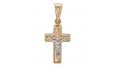 Золотой православный крестик с распятием Эстет 01R060718