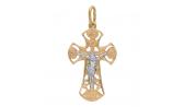 Золотой православный крестик с распятием Эстет 01R060723