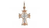 Золотой православный крестик с распятием Эстет 01R060815
