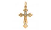 Золотой православный крестик с распятием Эстет 01R760598