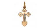 Золотой православный крестик с распятием Эстет 01R760638