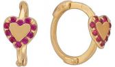 Золотые серьги кольца конго Эстет 01S214827-4 с фианитами