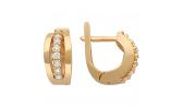 Золотые серьги кольца конго Эстет 01S612813 с бриллиантами