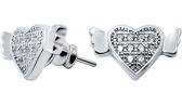 Серебряные серьги-пусеты (гвоздики) Silver Wings 02QEOLG00506-19 с цирконием