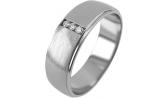 Серебряное обручальное кольцо Graf Кольцов 03315-3f/s с фианитами