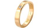 Золотое обручальное парное кольцо Русское Золото 05011777-1 с фианитом