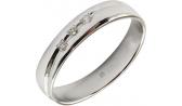 Обручальное кольцо из белого золота Уральский ювелирный завод 1-01264-012 с бриллиантами