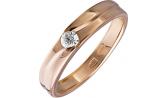 Золотое обручальное кольцо Уральский ювелирный завод 1-01738-011 с бриллиантом