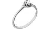Помолвочное кольцо из белого золота Уральский ювелирный завод 1-02015-012 с бриллиантом