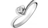 Помолвочное кольцо из белого золота Уральский ювелирный завод 1-02022-012 с бриллиантом
