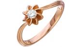 Золотое помолвочное кольцо Уральский ювелирный завод 1-02280-011 с бриллиантом
