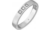Обручальное парное кольцо из белого золота Уральский ювелирный завод 1-02387-012 с бриллиантами