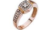 Мужская золотая печатка перстень Уральский ювелирный завод 1-02797-011 с бриллиантами, эмалью