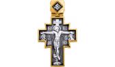 Мужской серебряный православный крестик с распятием Акимов 101.254