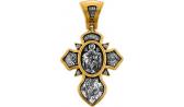 Мужской серебряный православный крестик без распятия Акимов 101.282