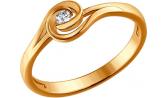 Золотое кольцо SOKOLOV 1010752_s с бриллиантом