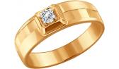 Мужское золотое кольцо SOKOLOV 1011047_s с бриллиантом