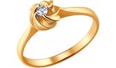 Золотое помолвочное кольцо SOKOLOV 1011422_s с бриллиантом