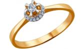 Золотое помолвочное кольцо SOKOLOV 1011451_s с бриллиантами