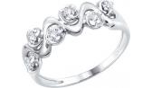 Женское кольцо из белого золота SOKOLOV 1011576_s с бриллиантами