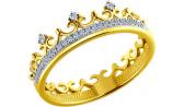 Золотое кольцо корона SOKOLOV 1011585_s с бриллиантами