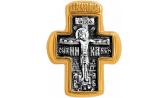 Мужской серебряный православный крестик с распятием с позолотой Акимов 101.005