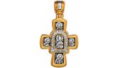 Мужской серебряный православный крест с позолотой Акимов 101.026