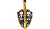 Мужская серебряная иконка Акимов 102.236-K-1.5 с бриллиантом