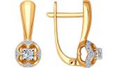Золотые серьги SOKOLOV 1020961_s с бриллиантами