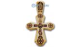 Серебряный православный крестик без распятия Акимов 103.018 с эмалью