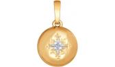 Золотой кулон медальон SOKOLOV 1030519_s с бриллиантом