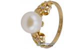 Золотое кольцо Liza Geld 118012986-R-PE-W с жемчугом, фианитами
