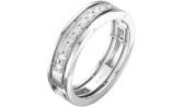 Обручальное кольцо из белого золота Vesna 1355-251-00-00 с бриллиантами