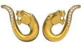 Золотые серьги-пусеты Leo Totti 2-205/1-36001 с бриллиантами