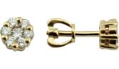 Золотые серьги-пусеты Leo Totti 2-641-37001 с бриллиантами