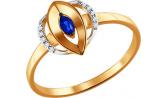 Золотое кольцо SOKOLOV 2011011_s с сапфиром, бриллиантами