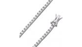 Белый женский серебряный браслет цепь Национальное Достояние 22B121161-nd с цирконами