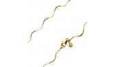 Серебряная цепочка на шею Belta 239-gold-b с плетением снейк