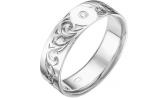 Серебряное обручальное парное кольцо Серебро России 25-5013-1-45375 с фианитом