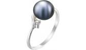 Серебряное кольцо De Fleur 27006S2 с жемчугом, фианитом