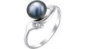 Серебряное кольцо De Fleur 27042S2 с жемчугом, фианитом
