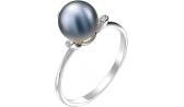 Серебряное кольцо De Fleur 27043S2 с жемчугом, фианитами