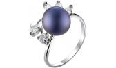Серебряное кольцо De Fleur 27062S2 с жемчугом, фианитами