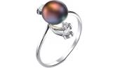 Серебряное кольцо De Fleur 27083S2 с жемчугом, фианитами