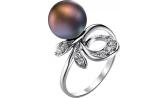 Серебряное кольцо De Fleur 27391S2 с жемчугом, фианитами