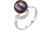 Серебряное кольцо De Fleur 27401S2 с жемчугом, фианитами