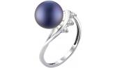 Серебряное кольцо De Fleur 27406S2 с жемчугом, фианитами